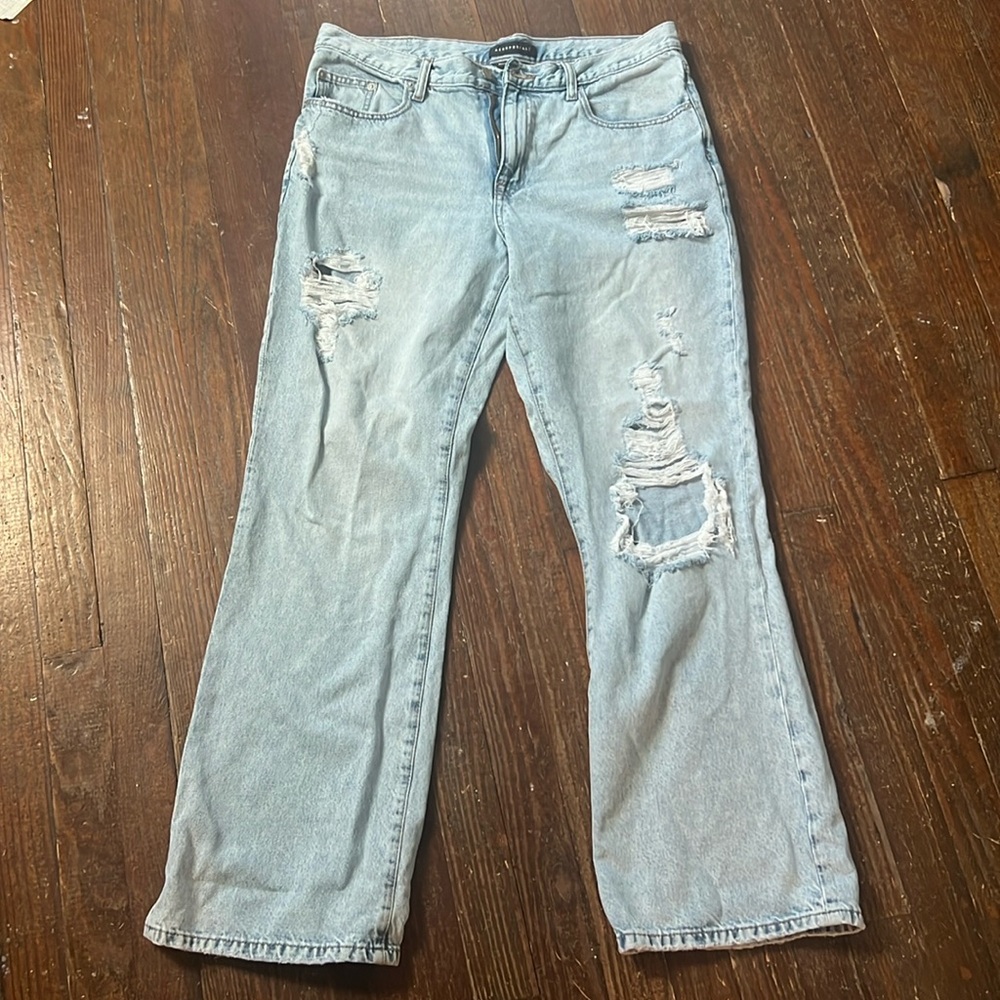 Aero Boyfriend fit baggy flare distressed